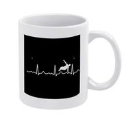 Taza Café Parkour Heartline Battement De Cœur Colorido Taza Divertido Tazas De Desayuno Para Oficina Leche Familiare