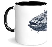 Taza Café Pêche Au Bar, Poisson Vintage Elegancia Taza Resistente Mug Para Familiare Té Espresso