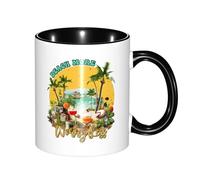 Taza Café Playa Más Preocupación Menos Divertido Regalo Personalizado Tazas Desayuno Original Regalo Para Jubilación Tazas Graciosas 11Oz