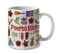 Taza Café Porto Rico En 2D Personalizada Taza De Café Resistente Mug Para Leche Familiare Amiga