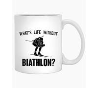 Taza Café Que Serait La Vie Sans Le Biathlon ? Con Asa Taza Desayuno Divertido Mug Para Amiga Espresso Leche