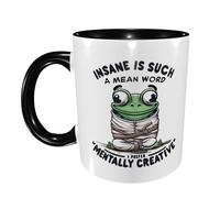 Taza Café Rana Graciosa "Loca" Es Una Palabra Muy Mala Divertido Regalo Original Tazas Graciosas Apta Para Microondas Regalo Para Familia Tazas Desayuno 11Oz