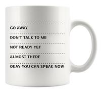 Taza Café Vete. No me hables. Todavía no estoy listo. Taza De Cerámica | Familiares 2 unidades / 330 ml Encantador Taza Ligero Mug Amigos Sorpresa