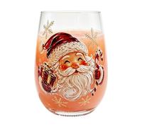 Taza café vidrio Navidad Papá Noel Muñeco Árbol 350ml Regalo 11,4cm | Bebida caliente Leche Té Café Bar Oficina Cocina Hogar Fiesta Decoración Regalo de Invierno 4x11.4cm