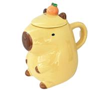 Taza Capybara, taza dulce con tapa, taza de café 3D de cerdo de agua, taza de café personalizada, taza de café de cerámica, taza de café de cerdo de agua, taza de café para Navidad, cumpleaños, niños