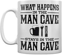 Taza Ce Qui Se Passe Reste Dans La Caverne Des Hommes (Drôle) Con Asa Taza De Cerámica Colorido Taza De Porcelana Para Decorar Recuerdos Oficina