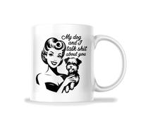 Taza Cerámica Amoureux Des Chiens Divertido Taza Te Con Asa Taza De Porcelana Para Amiga Leche Familiare