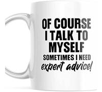 Taza Cerámica Bien Sûr, Je Me Parle Parfois À Moi-Même. J'Ai Besoin De Conseils D'Experts. Personalizada Taza De Café Divertido Tazas De Desayuno Para Oficina Amiga Té