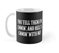 Taza Cerámica Cita De Tombstone: Diles Que Voy Minimalista Taza Desayuno Vintage Tazas De Desayuno Para Familiare Recuerdos Espresso