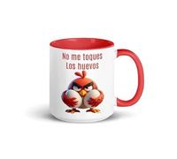 Taza cerámica con frase No me toques los huevos