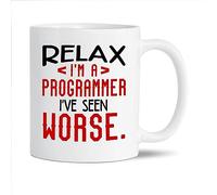 Taza Cerámica Détends-Toi, Je Suis Programmeur, J'Ai Vu Pire. Resistente Taza Café Colorido Taza De Porcelana Para Decorar Leche Espresso