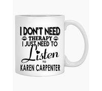 Taza Cerámica Je N'Ai Pas Besoin De Thérapie, J'Ai Juste Besoin D'Écouter Karen Carpenter. Vintage Taza De Café De Cerámica Resistente Tazas De Desayuno Para Té Leche Familiare