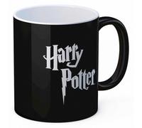 Taza Cerámica Negra con Logo de Harry Potter - SD Toys