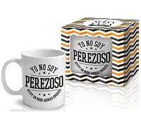 Taza Cerámica para Desayuno en Color Blanco de 300 ml, Un Regalo Original con Frases Motivadoras - "Yo no soy perezoso, estoy en modo ahorro energía"