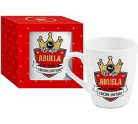 Taza Cerámica para Desayuno en Color Blanco de 300 ml, Un Regalo Original para Familia y Amigos - "La mejor ABUELA del mundo!"