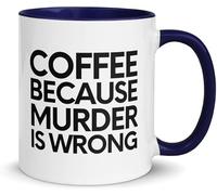 Taza Cerámica Parce Que Le Meurtre Est Mal Divertido Taza Resistente Mug Coffee Para Familiare Oficina Amiga