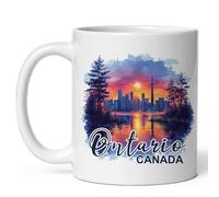 Taza Cerámica Provincia De Ontario, Canadá Resistente Taza Con Asa Mug Coffee Para Recuerdos Familiare Amiga
