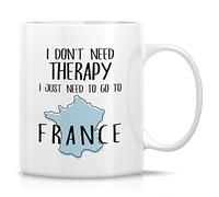 Taza Cerámica Solo Necesito Ir A France Therapy París Francés Colorido Taza De Café De Cerámica Elegancia Mug Coffee Para Espresso Oficina Decorar
