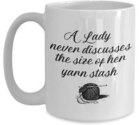 Taza Cerámica Una Dama Nunca Habla De Su Lana Al Tejer A Crochet Divertido Taza Te Con Asa Mug Coffee Para Oficina Familiare Amiga