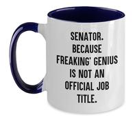 Taza Cita: «Senador. Porque Ser Un Genio No Es Un Título Oficial». Tazas Cerámica Coffee Mug Funny Mug For Hogar Oficina Desayuno 330Ml