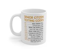 Taza Códigos De Mensajería De Texto Nacionales Para Personas Mayores Tazas De Café Cerámica Tazas Personalizada Coffee Mug Para Cocina Regalo Desayuno 330Ml