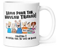 Taza Colega Traidor Mensaje Humor Divertido Amistad. Idea de regalo original mutación retiro olla promoción trabajo oficina amiga hombre mujer para cumpleaños Navidad cerámica.
