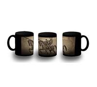 TAZA COMPLETAMENTE NEGRA EL CID CAMPEADOR EDAD MEDIA black mug