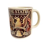 Taza Con Bandera Americana - Taza De Café De Cerámica De 400 Ml, Tazaa Patriótica Para Beber | Tazas De Té Y Café De Gran Capacidad Con Asa Para Uso Diario, Viajes En Casa, Oficina Y Regalo Paraa Ocas