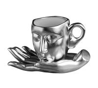 Taza con cara humana - Taza con cara | Taza de café T de 260 ml con platillo, taza de té facial con platillo de mano, nuevas tazas de para bebidas de chocolate, calientes y