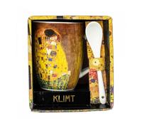 Taza con cuchara enesco el beso gustav klimt