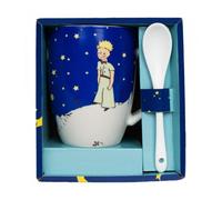 Taza con cuchara enesco el principito bajo el cielo estrellado