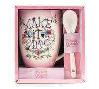 Taza con Cuchara Enesco Make It Happen - Inspiración Floral y Estilo Moderno