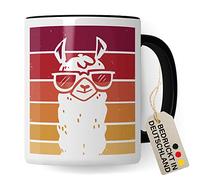 Taza con diseño de alpaca, regalo para amantes de las alpacas, dulce diseño de alpaca, idea de regalo para colega, amigo, novia, divertida taza de oficina, oficina en casa (blanco y negro)