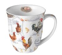 Taza con diseño de granja de gallinas, aprox. 10 x 9 cm