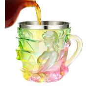 Taza con diseño de libro de 4.53 x 3.54 x 3.54 pulgadas, tazas de café 3D, taza de diseño femenino de 150 ml, tazas de café apiladas para mujeres, escritoras de de biblioteca, lectores