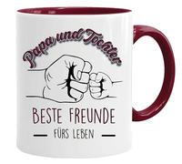 Taza con frase, papá e hija. Mejores amigos para la vida, taza de Navidad, regalo divertido, taza de café, día del padre - regalo del día del padre - cumpleaños - mejor regalo para papá - regalo de