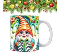 Taza con gnomos de colores, taza de jardín de gran capacidad, taza de café con diseño de , taza de para mujer, taza de única 9,5x8 cm/3,74x3,15 pulgadas para mujer, cumpleaños y