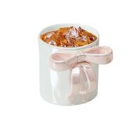 Taza Con Lazo De Cinta | Taza Estética Encantadora De 350 Ml Con Asa De Lazo,Vajilla Gran Capacidad Decoración Hogar Elegante Para Leche Chocolate Té,Para De Naranja Té Leche Latte Bebidas Y Chocolate
