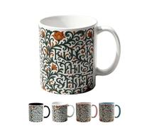 Taza con mensaje oculto floral vintage F*ck This Shit, 2026, nuevas y divertidas tazas de café de cerámica, la forma elegante de ventilar, compañeros de trabajo, amigos, amantes del café (white)
