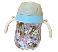 Taza con Pajita para Niños Pequeños, Taza para Sorber para Bebés Prevención de Asfixia por Fugas Linda Bola de Gravedad para Beber de 360 grados 380 Ml PC Previene Caídas con
