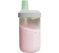 Taza con pajita para té con leche de 500ml, diseño portátil transparente - vajilla antigoteo para café helado, viaje, smoothies y batidos