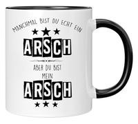 Taza con texto en alemán "Du bist Mein Culo", regalo de oficina, taza de café divertida, tazas con frases divertidas para hombres para aniversario, aniversario de boda, día de San Valentín, cumpleaños