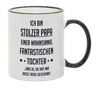 Taza con texto en alemán "Ich bin stolzer Papa". Como regalo de cumpleaños, día del padre o para Navidad.