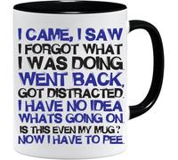 Taza con texto en inglés "I Came I Saw I Forgot", regalos de cumpleaños para mujeres, regalo divertido de cumpleaños, Navidad, regalo novedoso para mamá y papá, regalos divertidos, regalos de jefe,