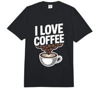 Taza con Texto en inglés I Love Coffee Beans Latte Comfort Colors Adult Heavyweight T-Shirt