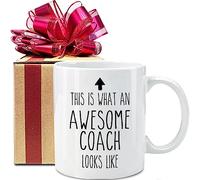Taza con texto en inglés «This is What an Awesome Coach Looks Like», regalo de cumpleaños para entrenador, regalo de agradecimiento para entrenador, taza inspiradora para entrenador de fútbol, jugador