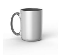 Taza Cricut Beveled 0,425 L cerámica gris y blanca apta microondas