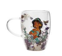 Taza cristal flores secas Jasmine Princesas Disney