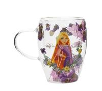 Taza cristal flores secas Rapunzel Princesas Disney