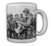 Taza D-Day WW2 Us Army M1 Garand reunión, mapamundi Front Ohama Beach #22203